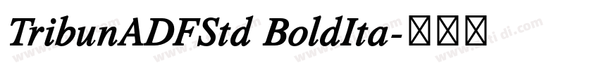 TribunADFStd BoldIta字体转换